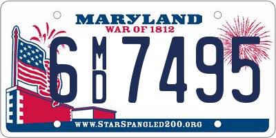 MD license plate 6MD7495