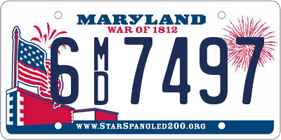 MD license plate 6MD7497