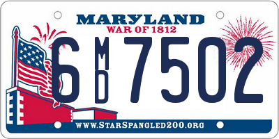 MD license plate 6MD7502
