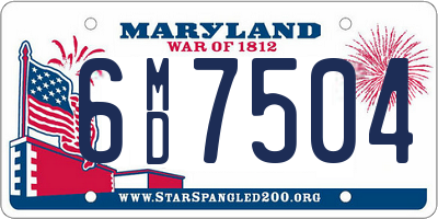 MD license plate 6MD7504