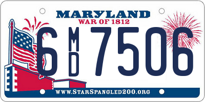 MD license plate 6MD7506