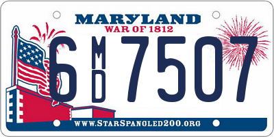 MD license plate 6MD7507