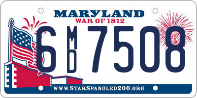 MD license plate 6MD7508
