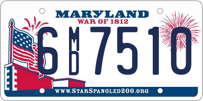 MD license plate 6MD7510