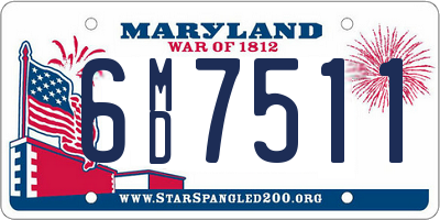 MD license plate 6MD7511