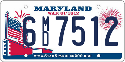 MD license plate 6MD7512