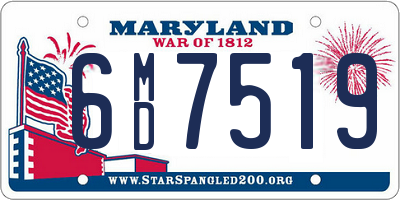 MD license plate 6MD7519