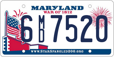MD license plate 6MD7520