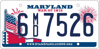 MD license plate 6MD7526