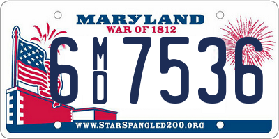 MD license plate 6MD7536