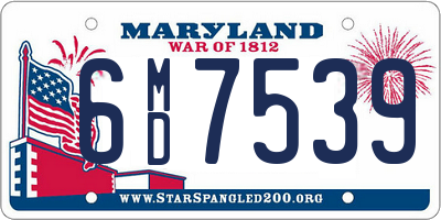 MD license plate 6MD7539