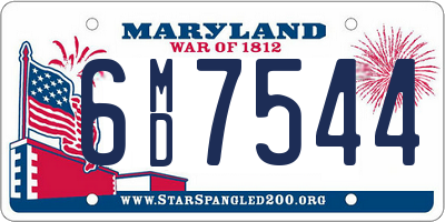 MD license plate 6MD7544