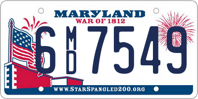 MD license plate 6MD7549