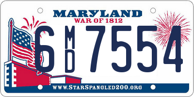 MD license plate 6MD7554