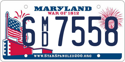 MD license plate 6MD7558