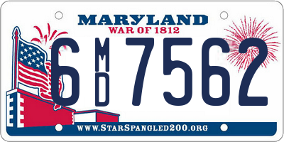 MD license plate 6MD7562