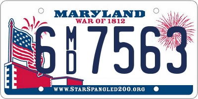 MD license plate 6MD7563