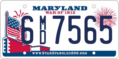 MD license plate 6MD7565