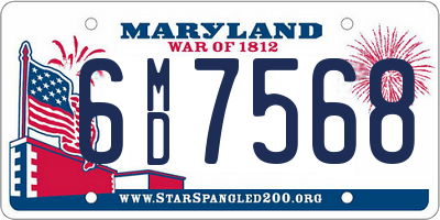 MD license plate 6MD7568