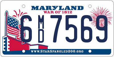 MD license plate 6MD7569