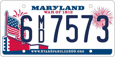 MD license plate 6MD7573