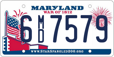 MD license plate 6MD7579