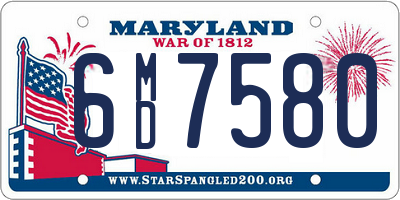 MD license plate 6MD7580