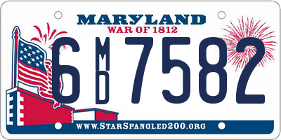 MD license plate 6MD7582