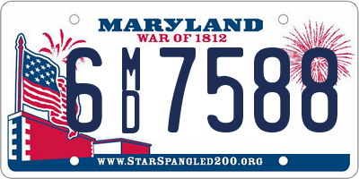 MD license plate 6MD7588