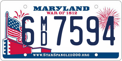 MD license plate 6MD7594