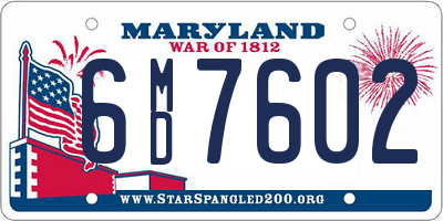 MD license plate 6MD7602