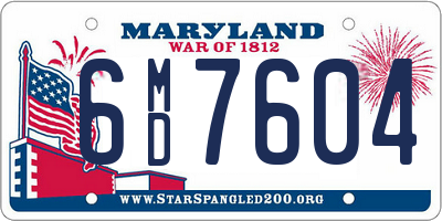 MD license plate 6MD7604