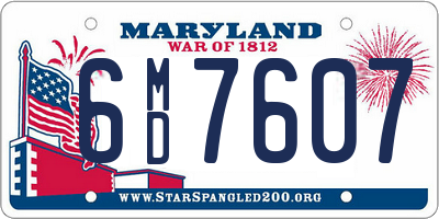 MD license plate 6MD7607