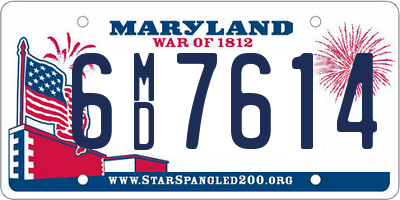 MD license plate 6MD7614