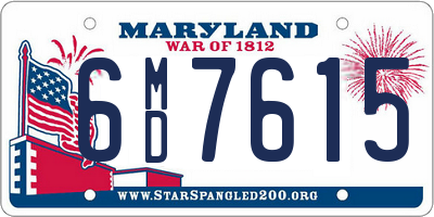 MD license plate 6MD7615