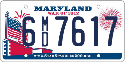 MD license plate 6MD7617