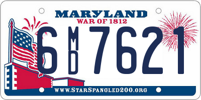 MD license plate 6MD7621