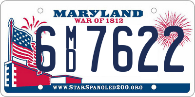 MD license plate 6MD7622