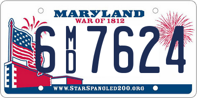 MD license plate 6MD7624