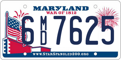 MD license plate 6MD7625