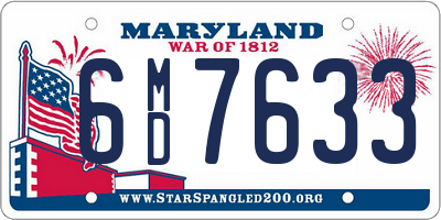 MD license plate 6MD7633