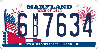 MD license plate 6MD7634