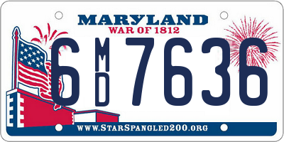 MD license plate 6MD7636