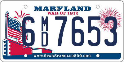 MD license plate 6MD7653
