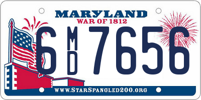 MD license plate 6MD7656