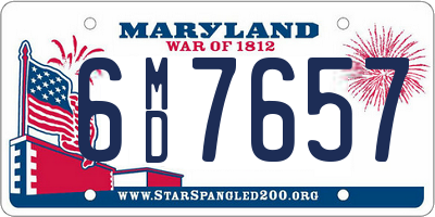 MD license plate 6MD7657