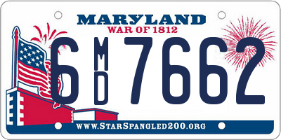 MD license plate 6MD7662