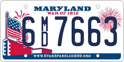 MD license plate 6MD7663