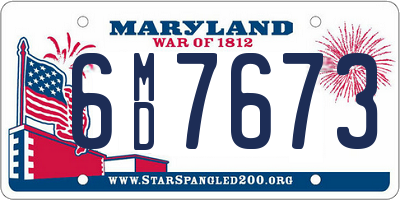 MD license plate 6MD7673