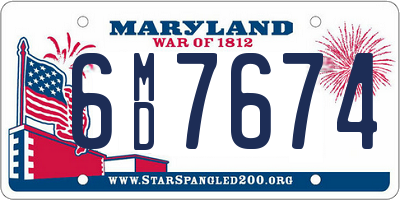 MD license plate 6MD7674